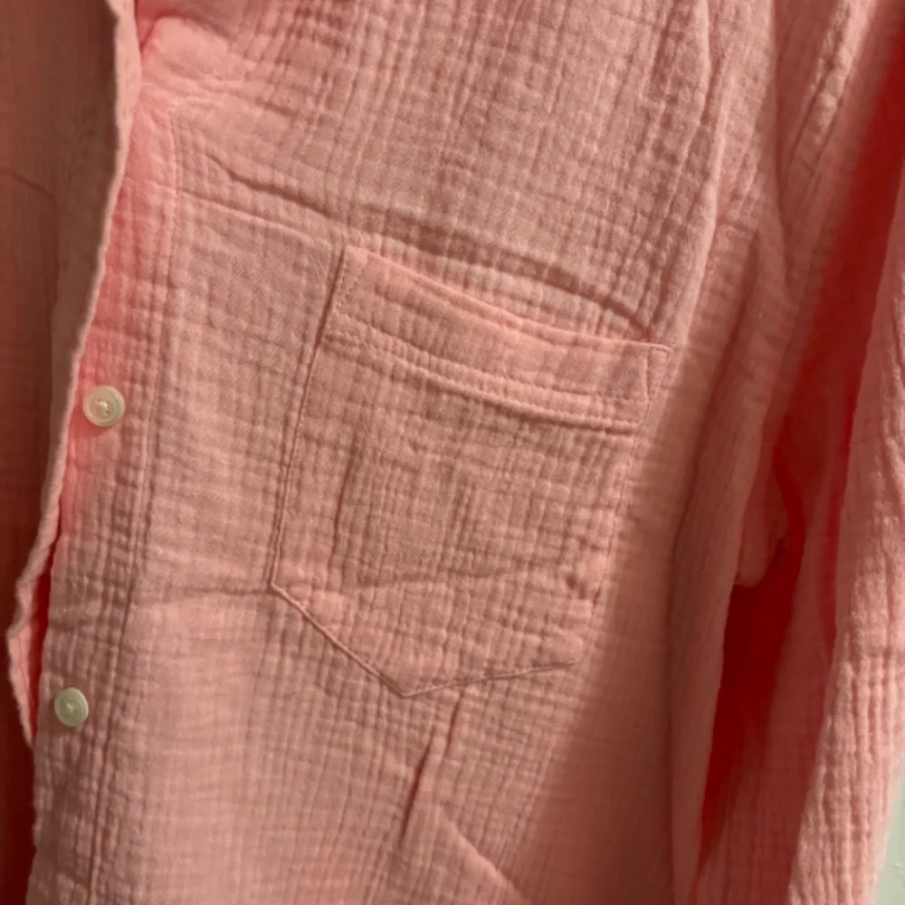 J. Crew Resort Pink Cotton Gauze Shirt size 14